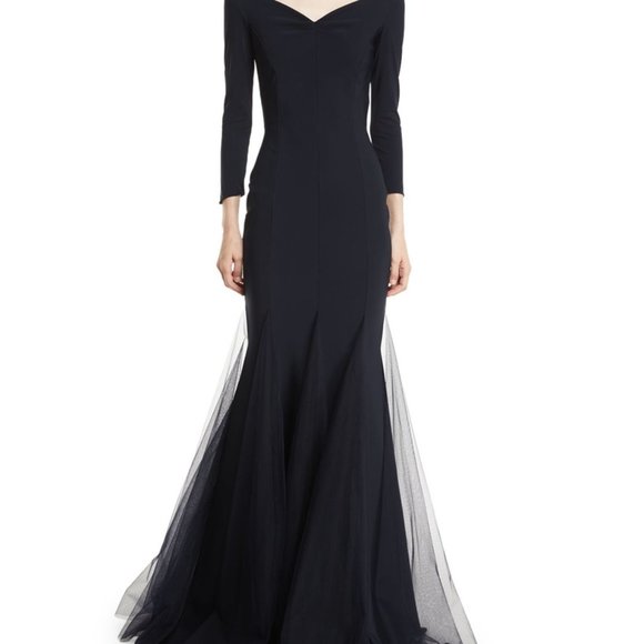 NWT Chiara Boni Diva Sheer Mermaid Gown Size 4 / (40) Has not been altered - Picture 3 of 4